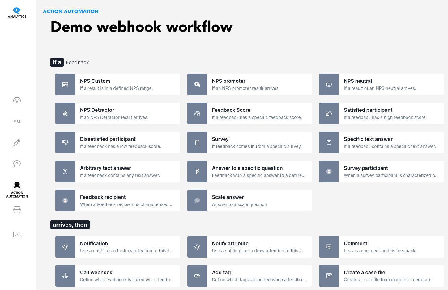 Create action automation Create action automation